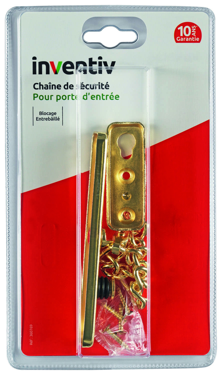 Entrabailleur à chaîne de porte d'entrée Dorée - INVENTIV