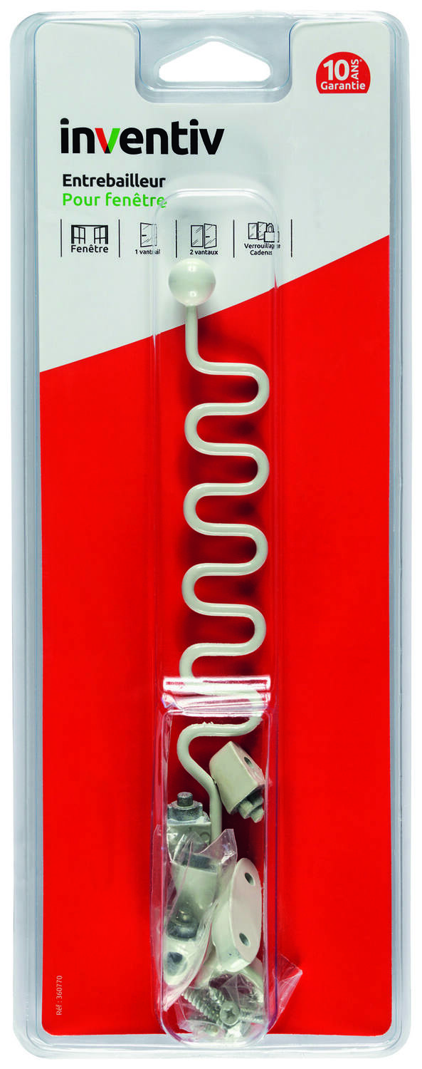 Entrebâilleur de fenêtre blanc, Cadenassable - INVENTIV