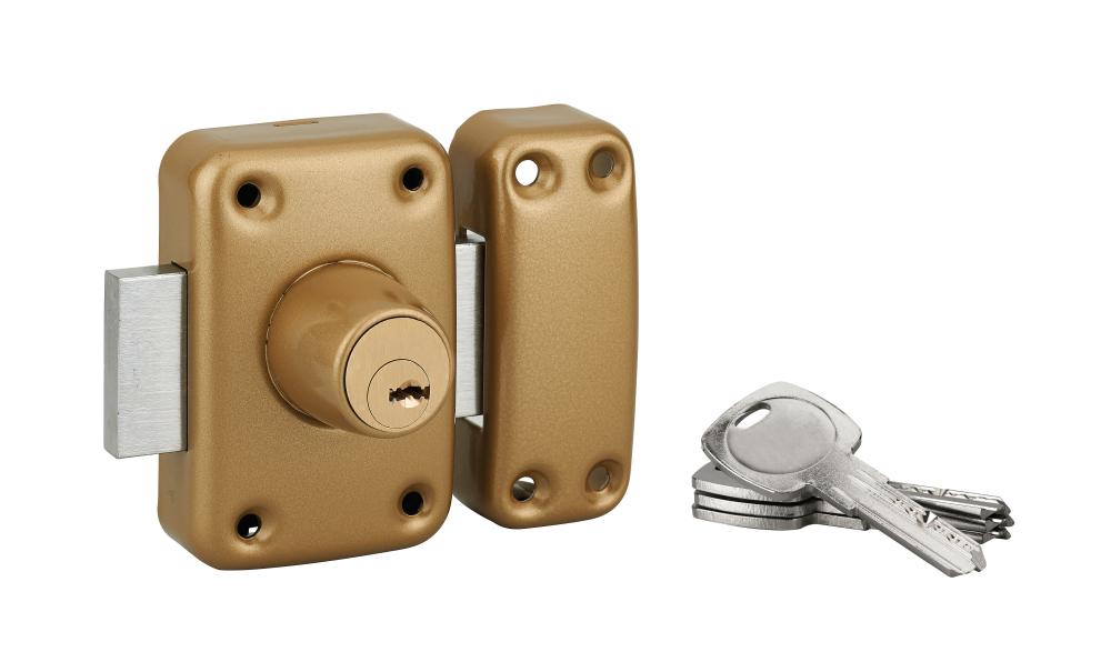 Verrou haute sécurité porte d'entrée double cylindre Ø23xL.50mm - INVENTIV