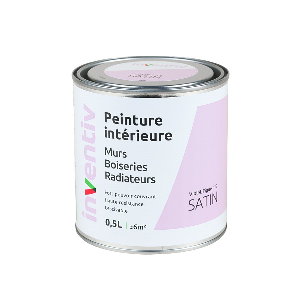 Peinture Murs Boiseries Radiateurs satin 0,5L violet figue 6 - INVENTIV