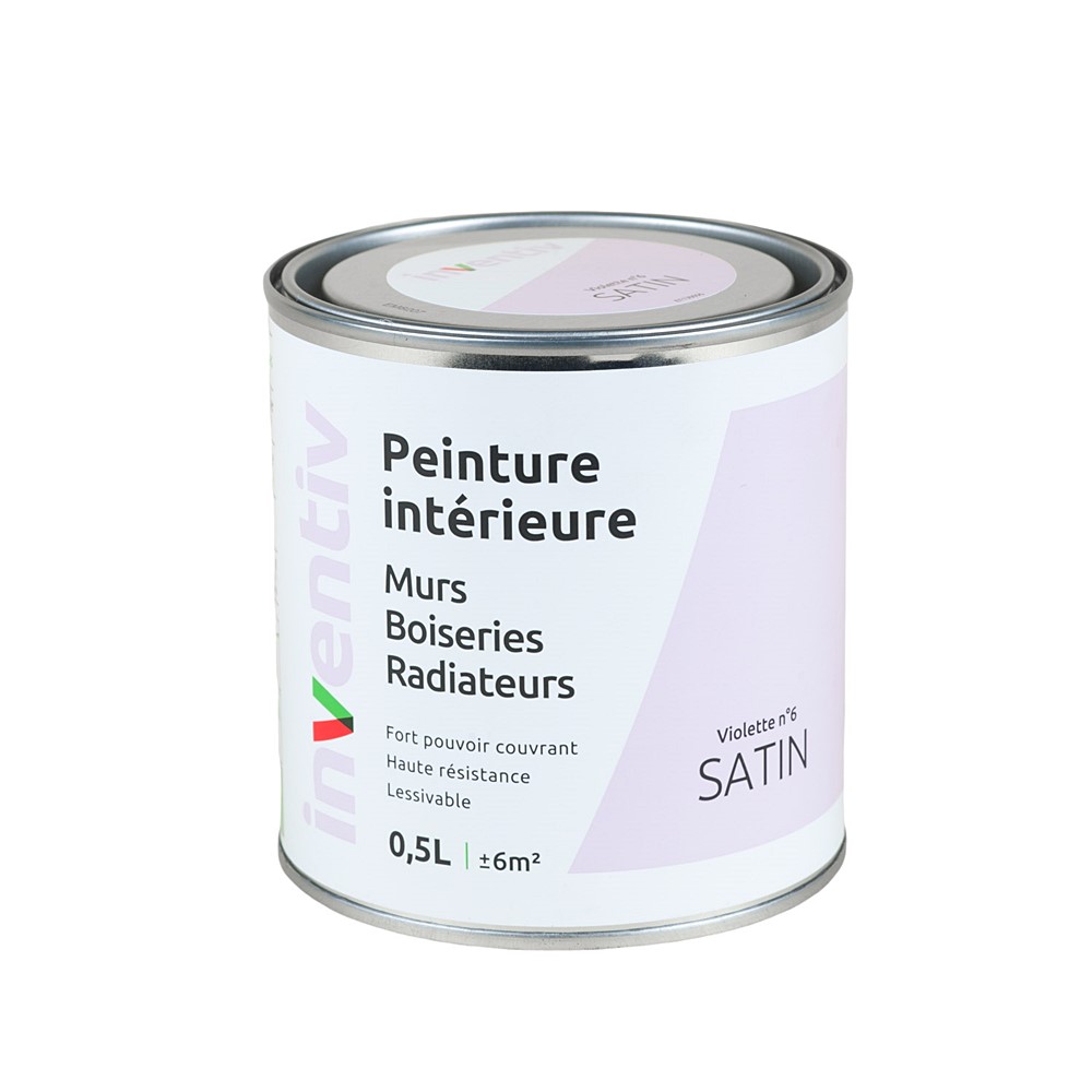 Peinture Murs Boiseries Radiateurs satin 0,5L violette 6 - INVENTIV