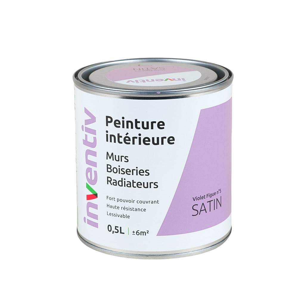 Peinture Murs Boiseries Radiateurs satin 0,5L violet figue 5 - INVENTIV