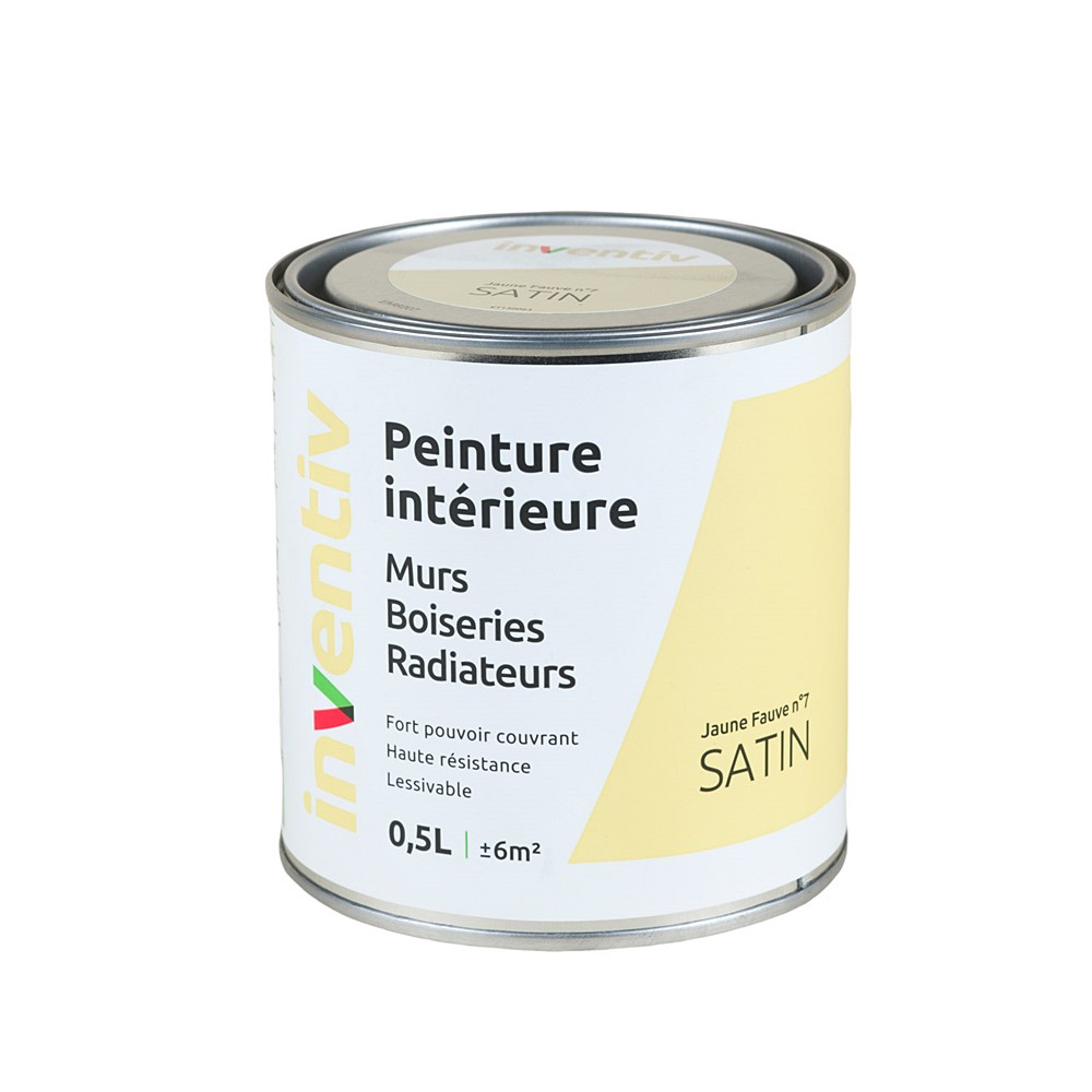 Peinture Murs Boiseries Radiateurs satin 0,5L jaune fauve 7 - INVENTIV