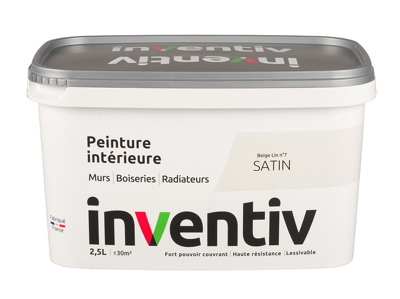 Peinture Murs Boiseries Radiateurs satin 2,5L Beige lin 7 - INVENTIV