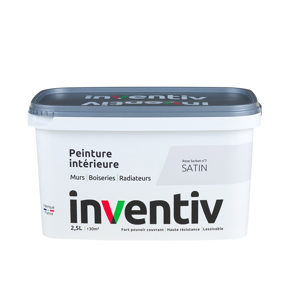 Peinture Murs Boiseries Radiateurs satin 2,5L Rose sorbet 7 - INVENTIV