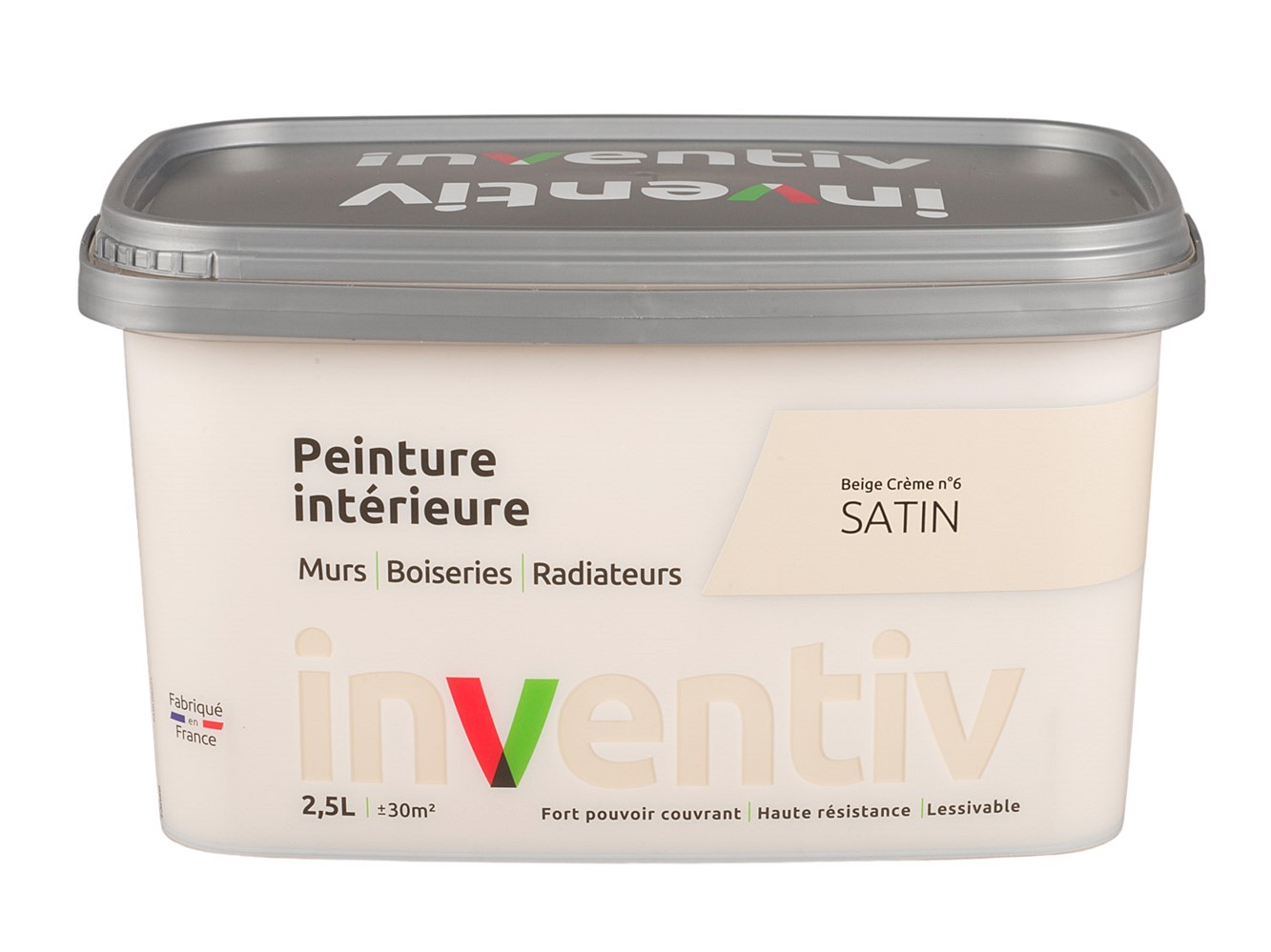 Peinture Murs Boiseries Radiateurs satin 2,5L Beige crème 6 - INVENTIV