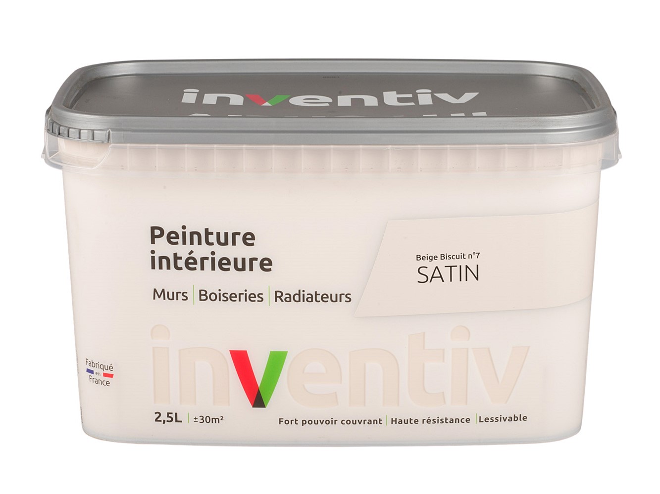 Peinture Murs Boiseries Radiateurs satin 2,5L Beige biscuit 7 - INVENTIV
