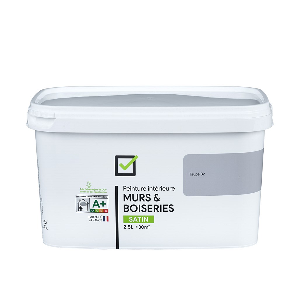 Peinture intérieure satin 2,5L Taupe B2