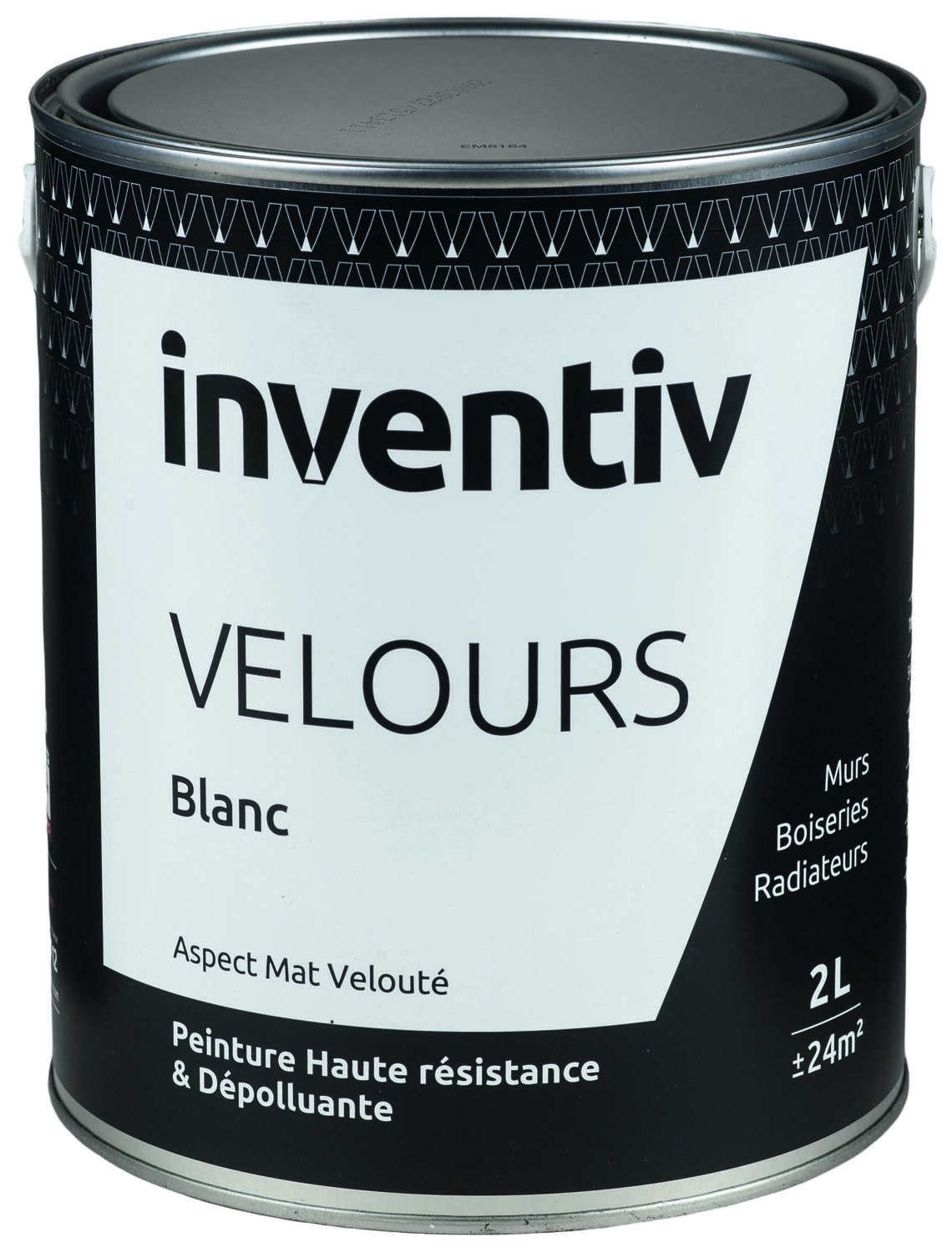 Peinture haute résistance & dépolluante Velours 2L Blanc- INVENTIV