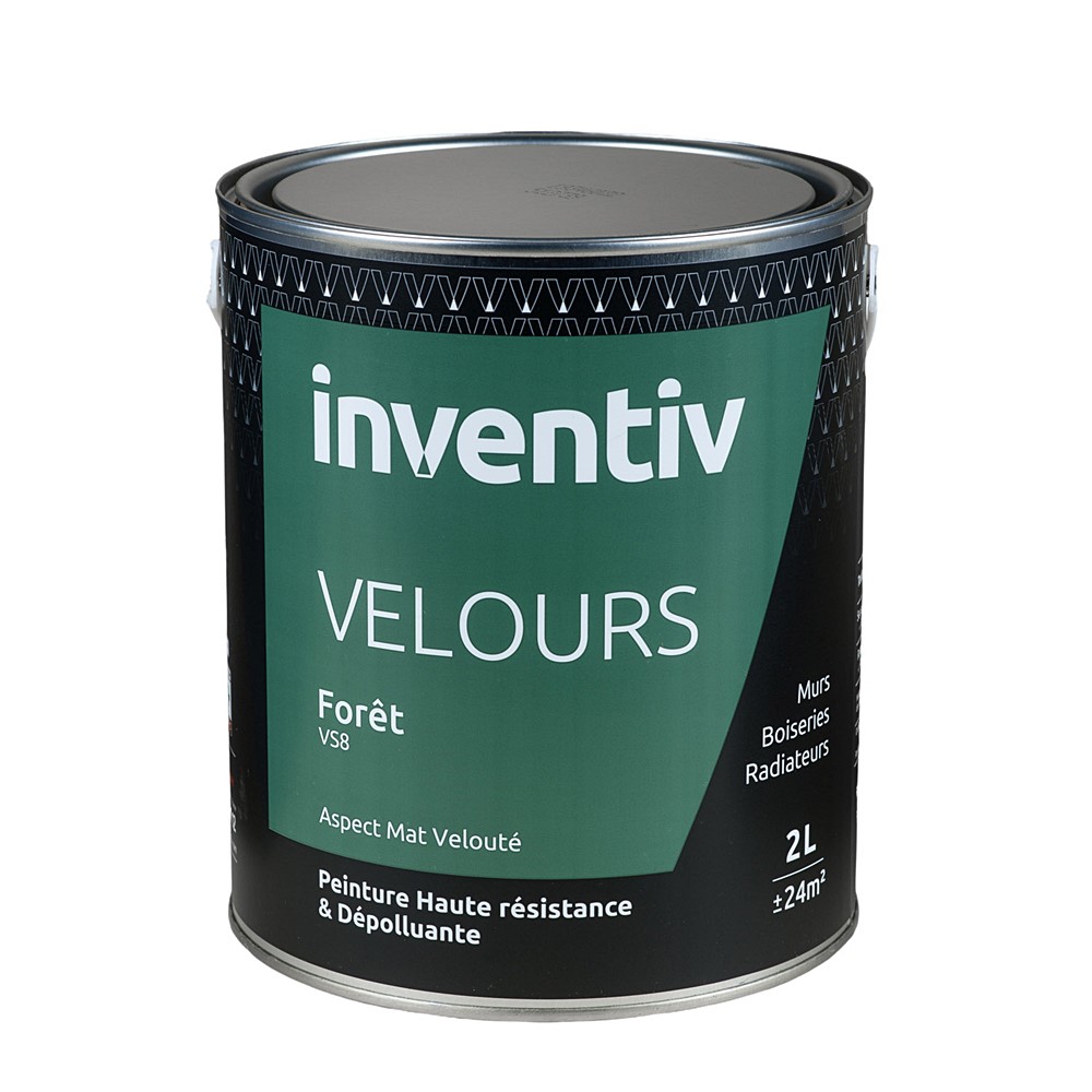 Peinture haute résistance & dépolluante Velours Forêt VS8 2L - INVENTIV