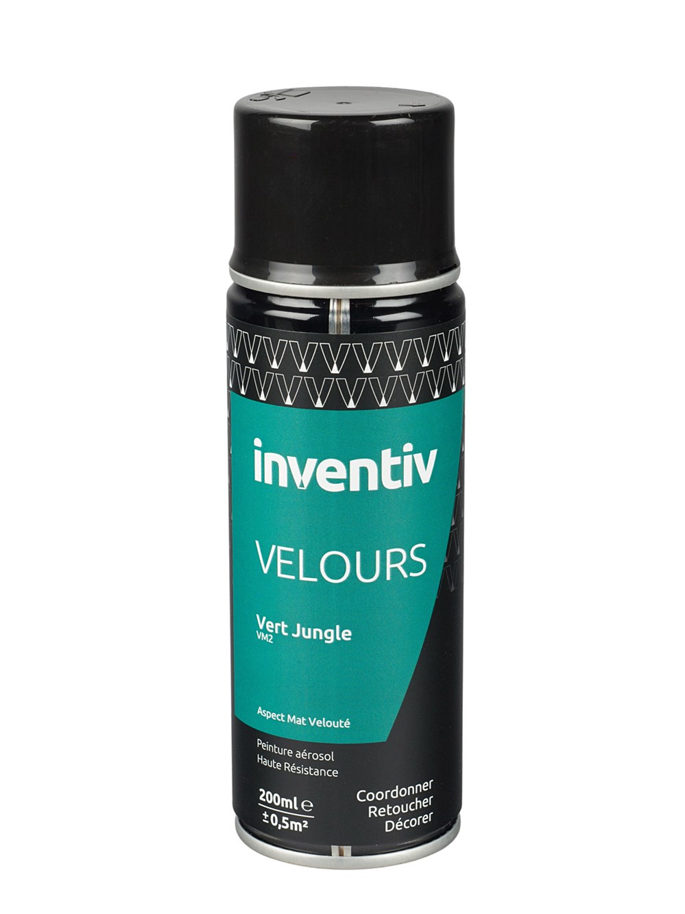 Peinture aérosol Velours 200ml Vert jungle VM2 - INVENTIV