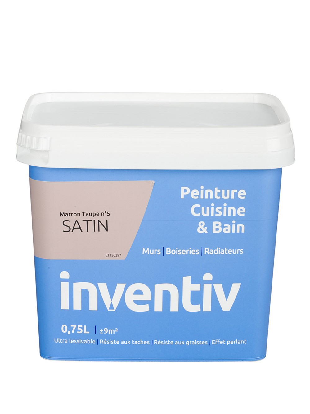 Peinture Cuisine&bain satin 0,75L marron taupe 5 - INVENTIV