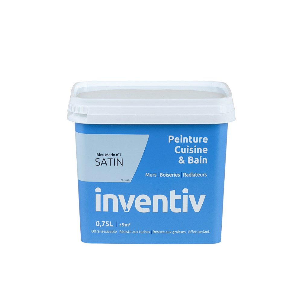 Peinture Cuisine&bain satin 0,75L bleu marin 7 - INVENTIV