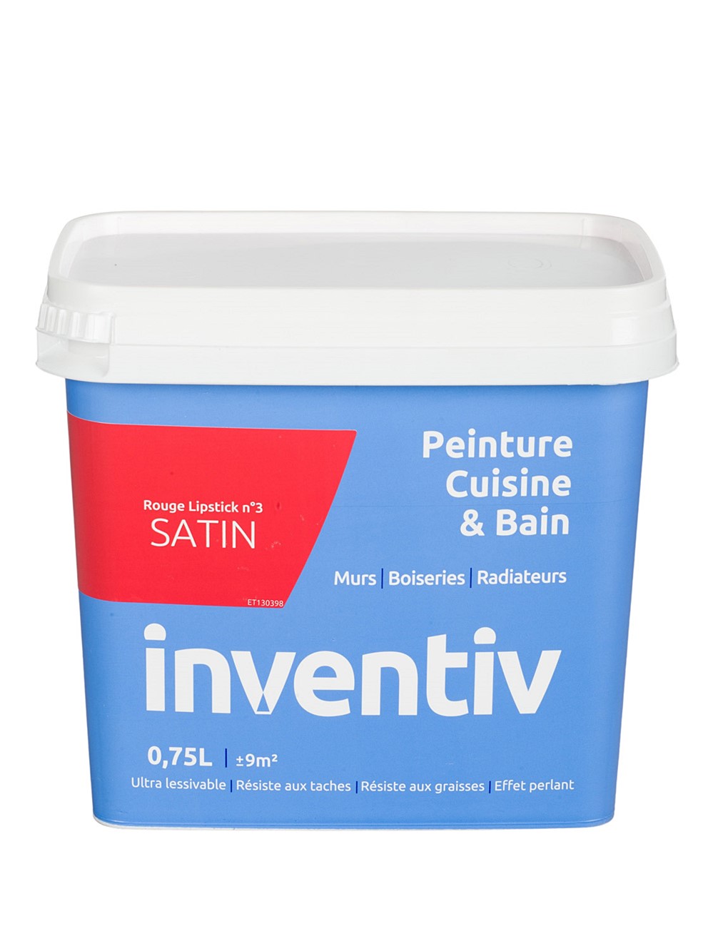 Peinture Cuisine&bain satin 0,75L rouge lipstick 3 - INVENTIV