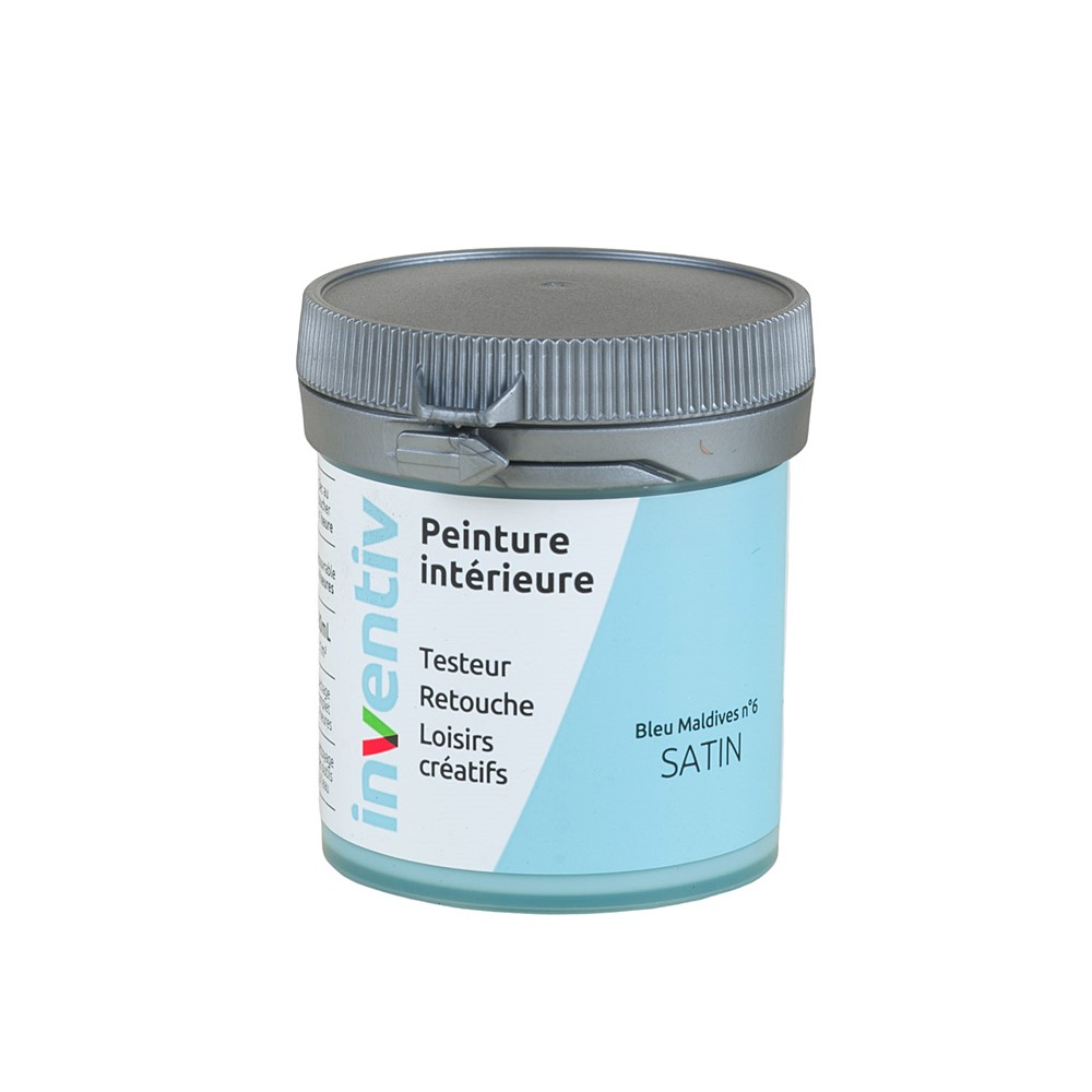 Testeur Peinture intérieure satin 0,08L bleu maldives 6 - INVENTIV