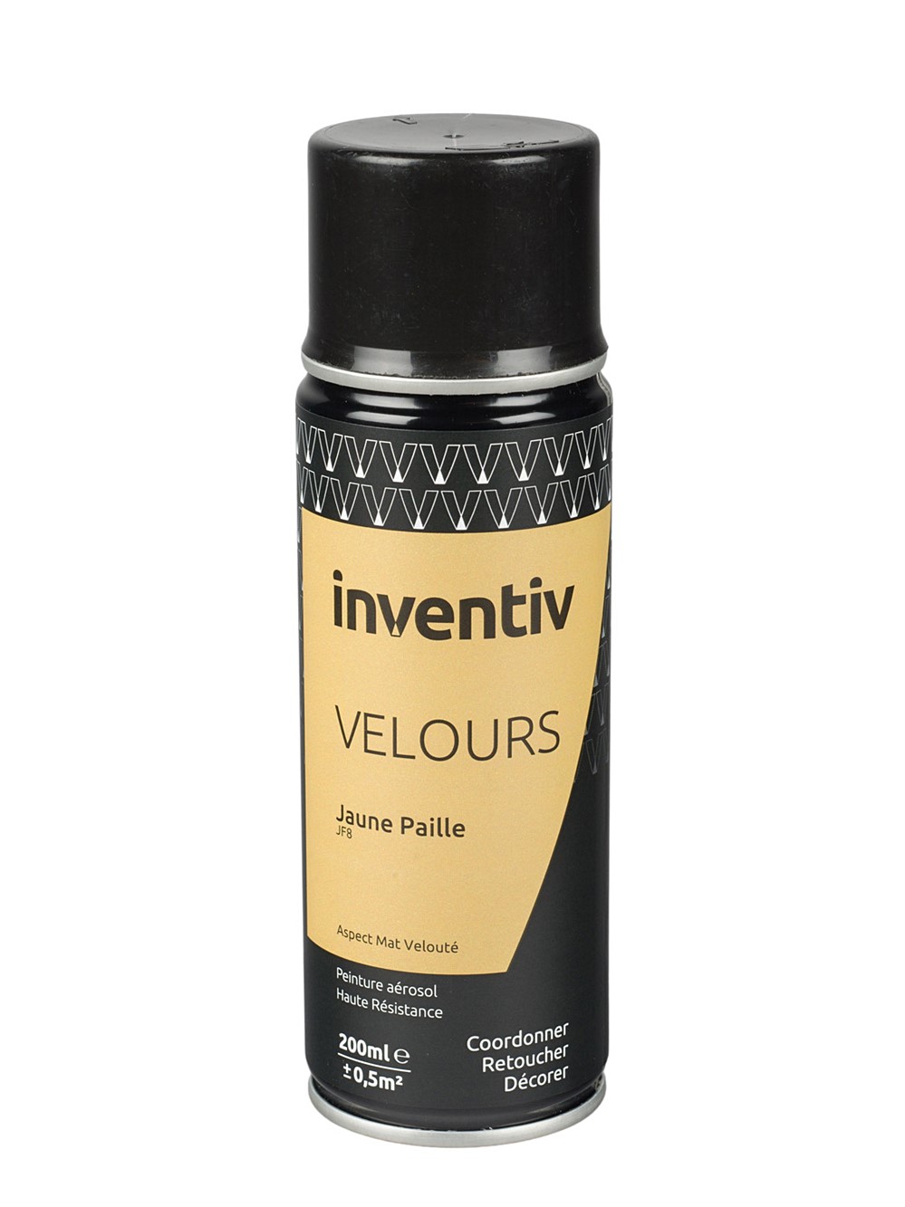 Peinture aérosol Velours 200ml Jaune paille JF8 - INVENTIV