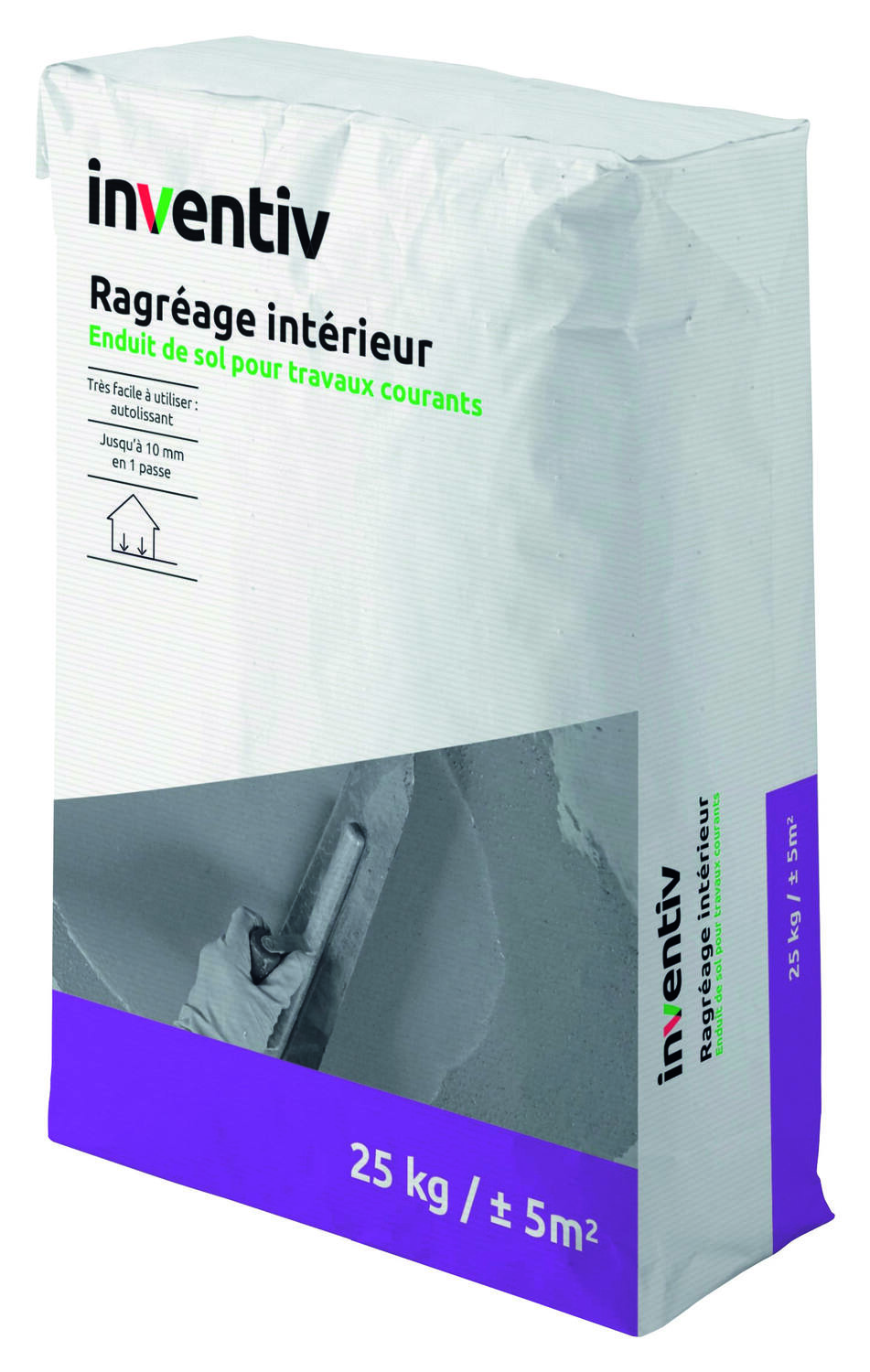 Ragréage intérieur P3 autolissant 25kg - INVENTIV