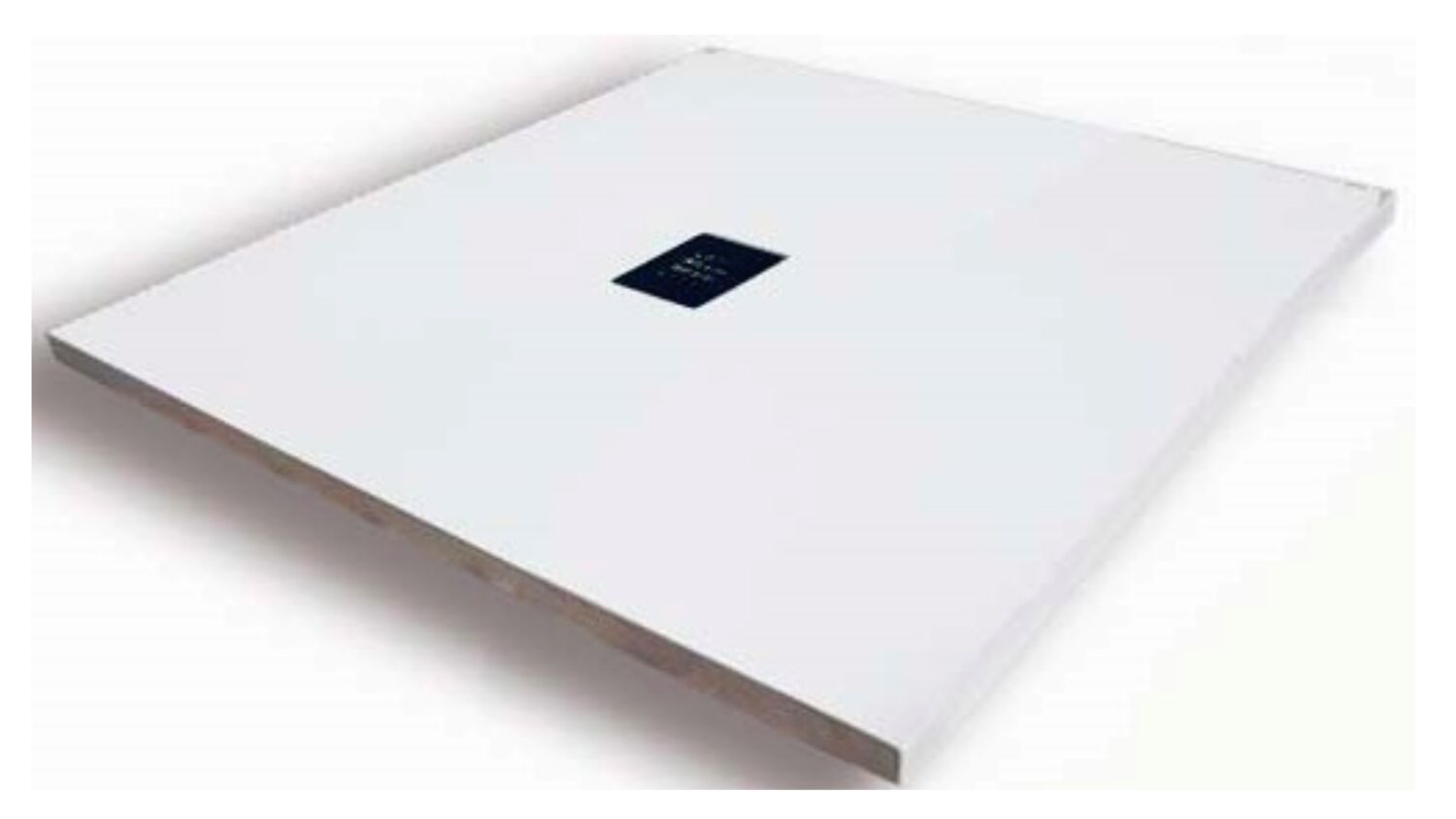 Receveur extra plat Mia 100x100x3cm Blanc Texture ardoise - INVENTIV