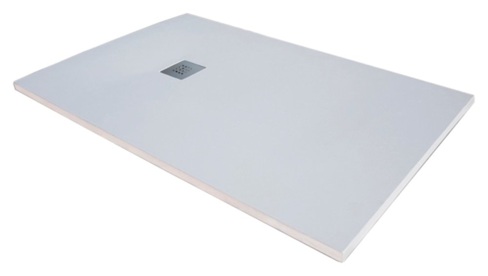 Receveur extra plat Mia 120x80x3cm Blanc Texture ardoise - INVENTIV