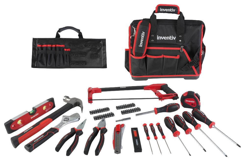 Sacoche de 62 outils à main 40x27x20cm - INVENTIV