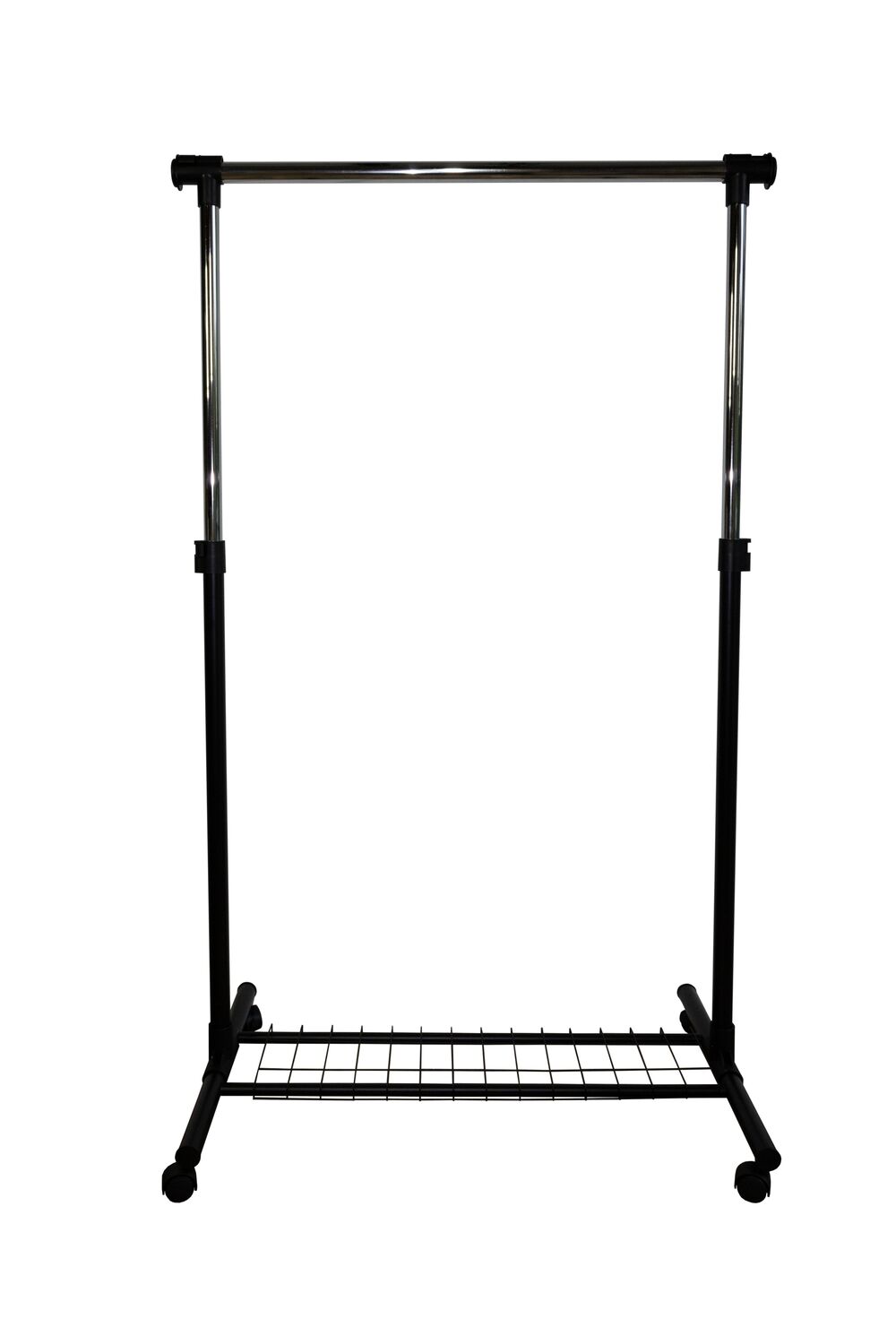 Portant simple extensible métal noir H.172x107x51cm - INVENTIV    