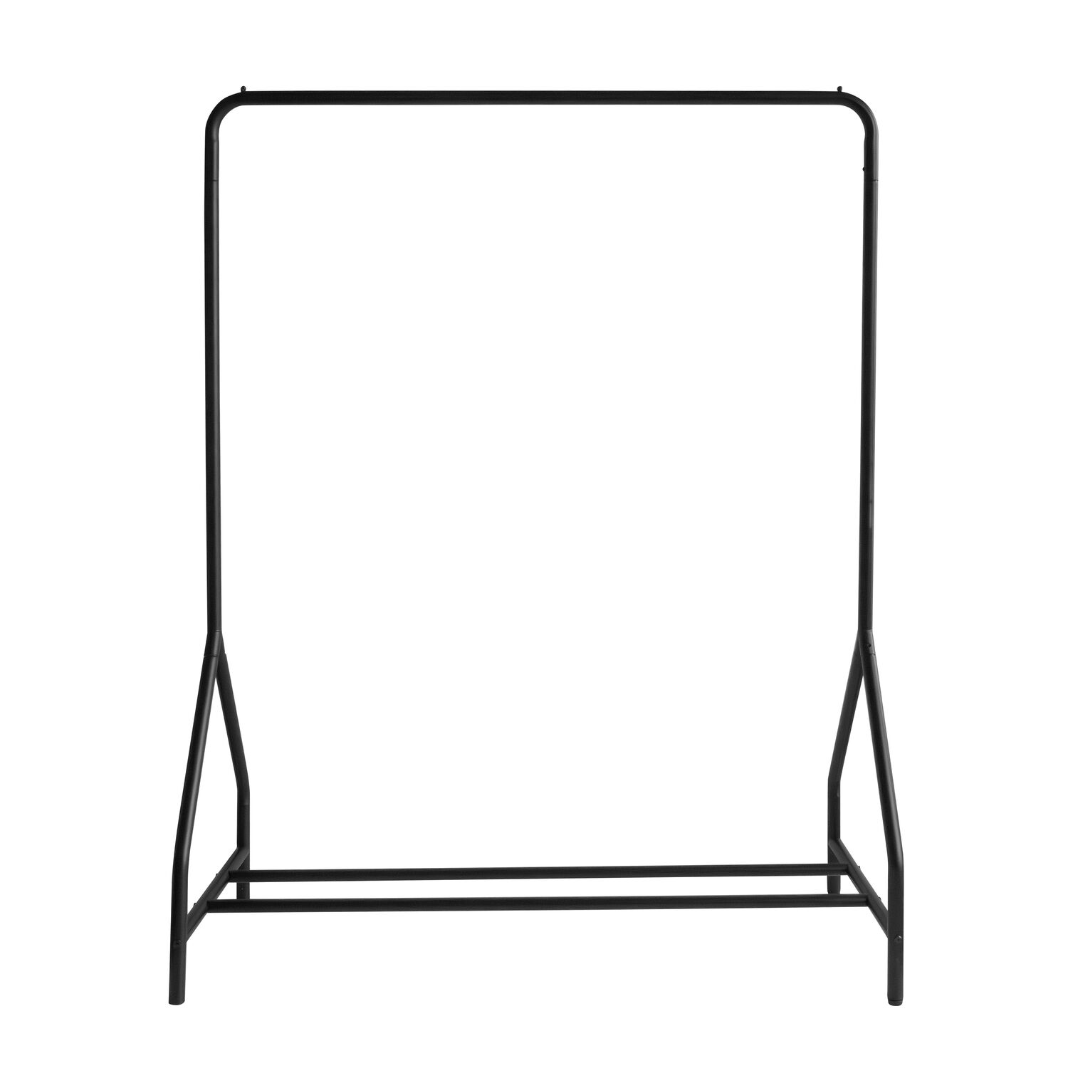Portant simple 2 barres métal noir H.150x116x45cm - INVENTIV