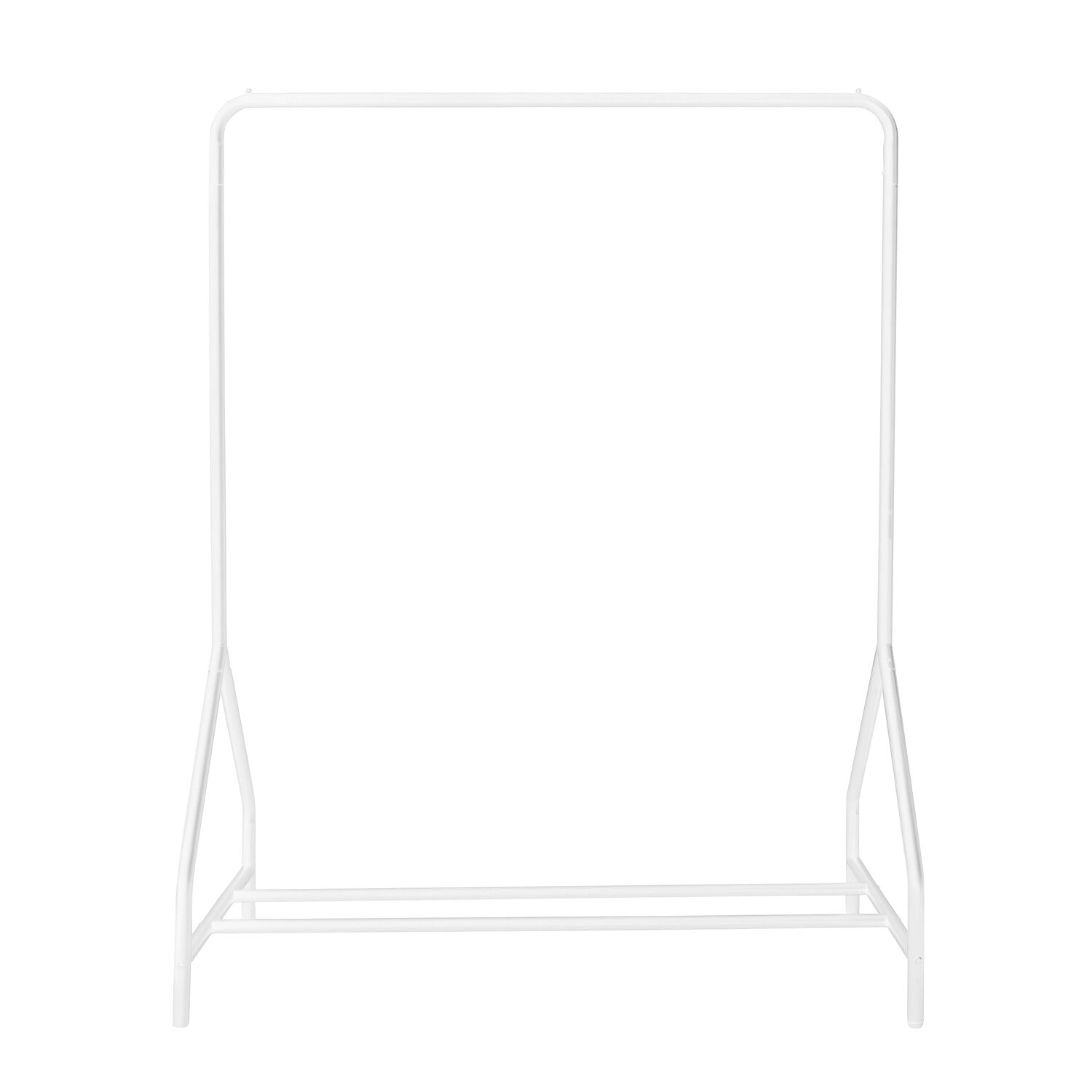 Portant simple 2 barres métal blanc H.150x116x45cm - INVENTIV