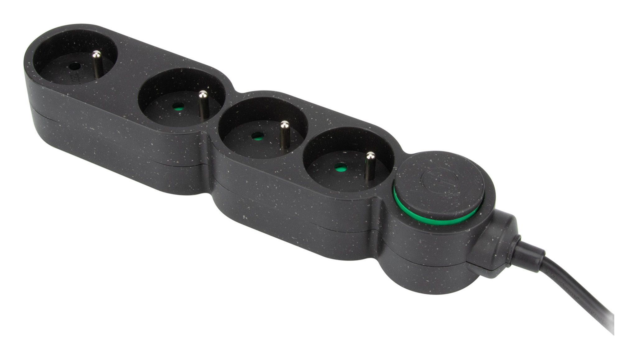 Multiprise 4 Prises 16A 3m Noir - INVENTIV