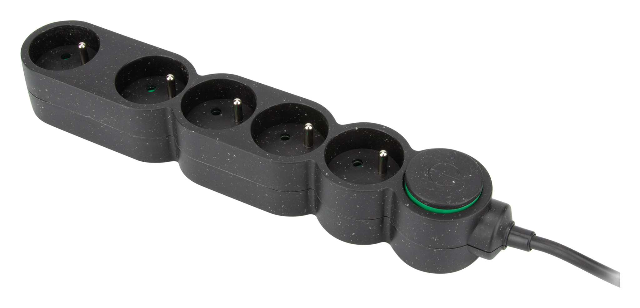 Multiprise 5 Prises 16A 1,5m Noir - INVENTIV