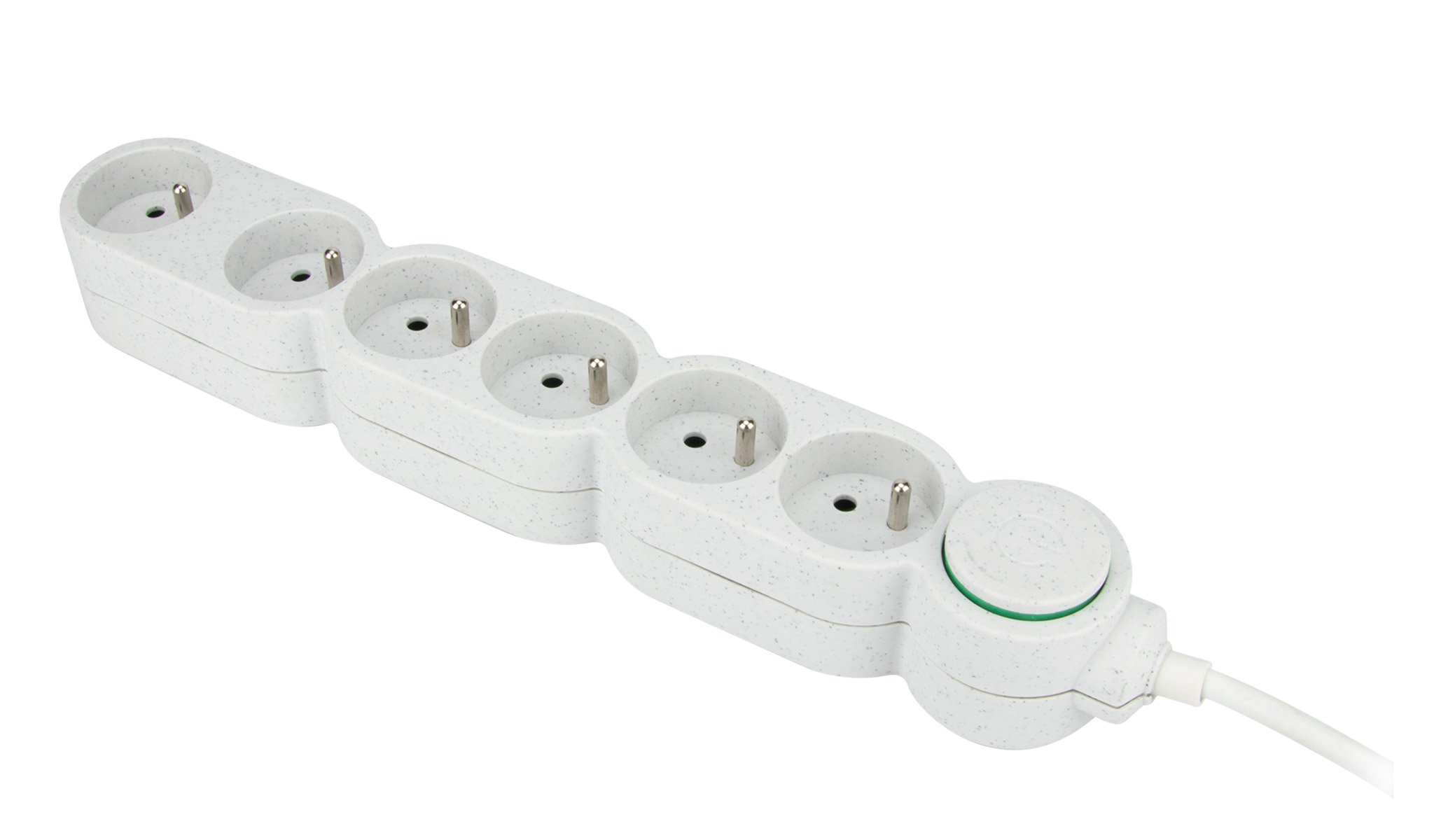 Multiprise 6 Prises 16A 1,5m Blanc - INVENTIV