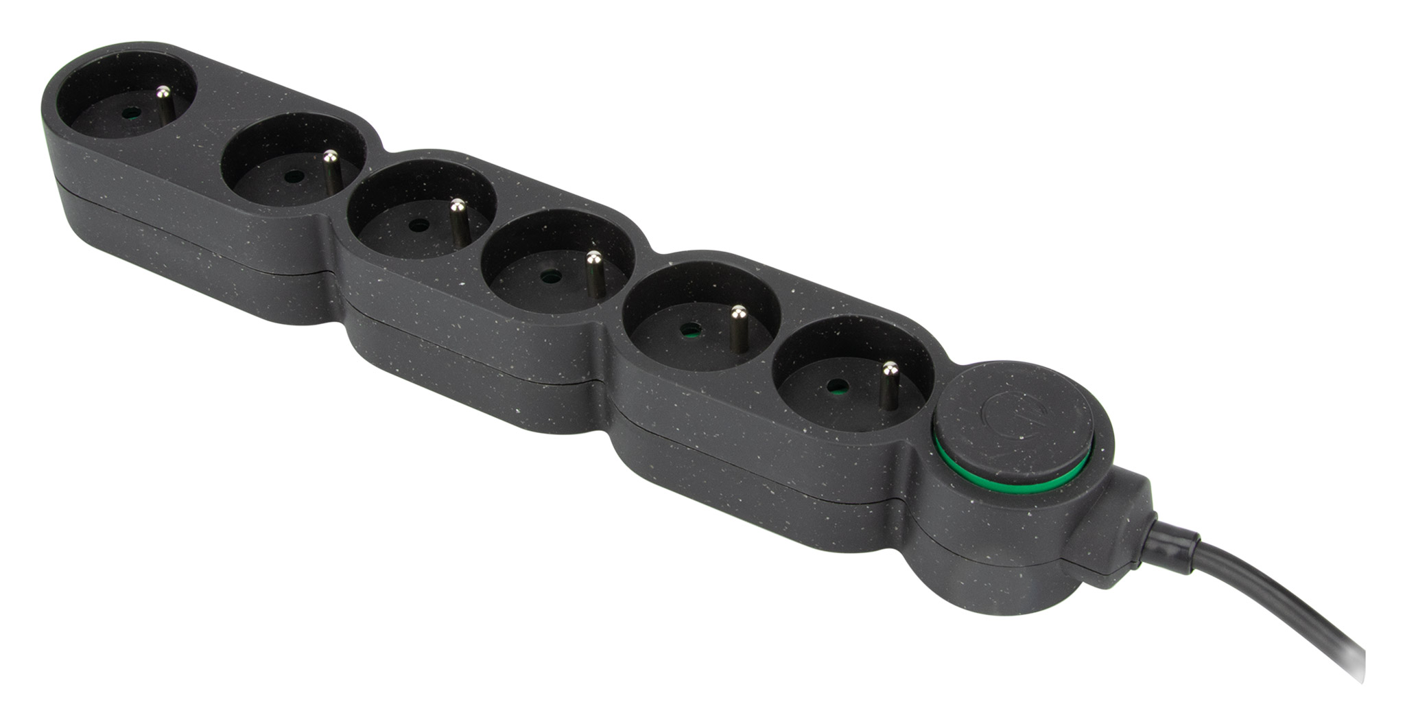 Multiprise 6 Prises 16A 1,5m Noir - INVENTIV