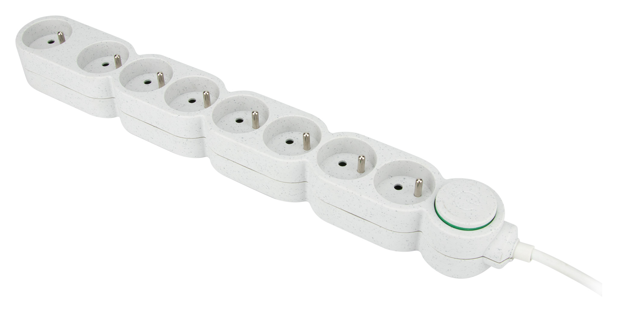 Multiprise 8 Prises 16A 1,5m Blanc - INVENTIV