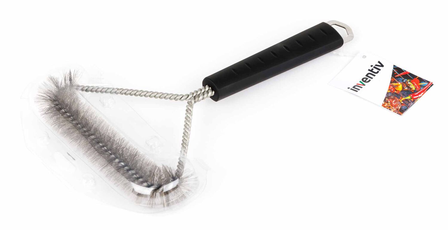 Brosse en T pour barbecue inox 29,5cm - INVENTIV