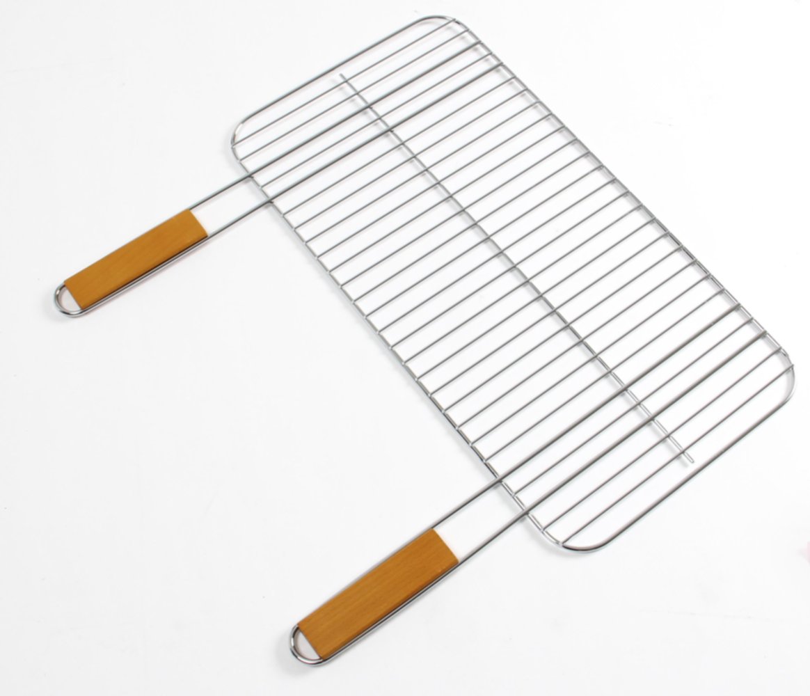 Grille Barbecue 57x30cm manche bambou - INVENTIV