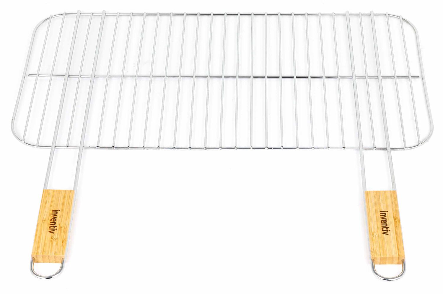 Grille Barbecue 57x30cm manche bambou - INVENTIV