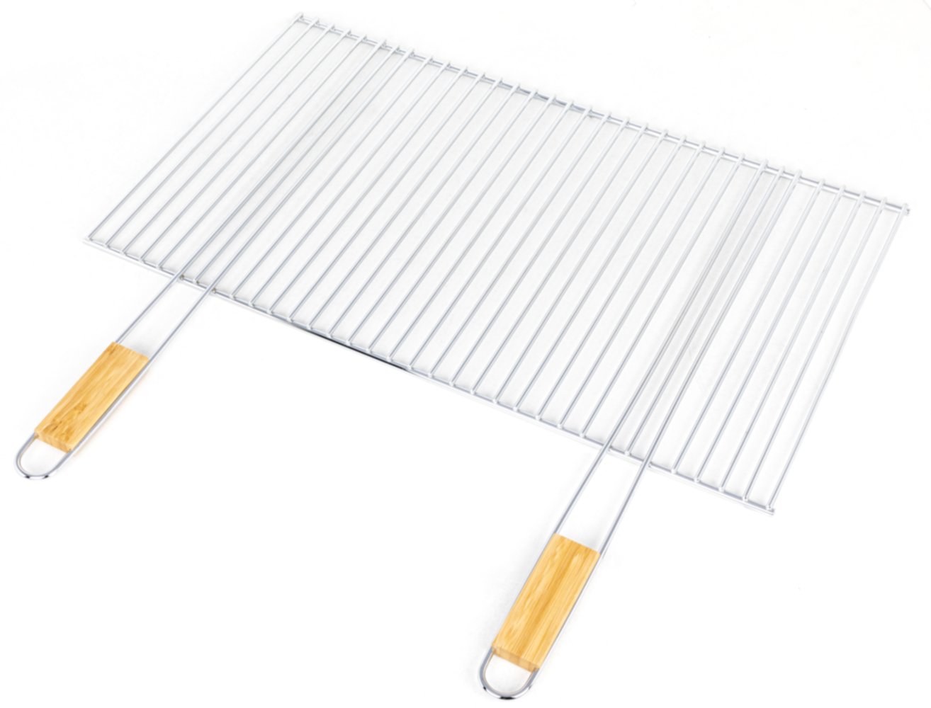 Grille Barbecue découpable 70x40cm manche bambou - INVENTIV