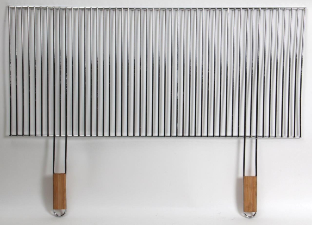 Grille Barbecue découpable 90x40cm manche bambou - INVENTIV