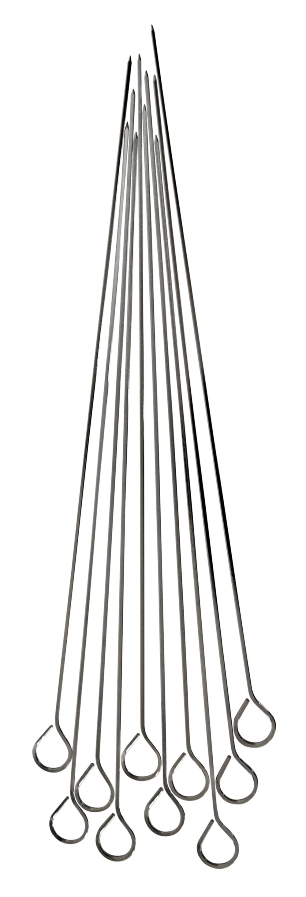 10 Brochettes inox 40cm - INVENTIV