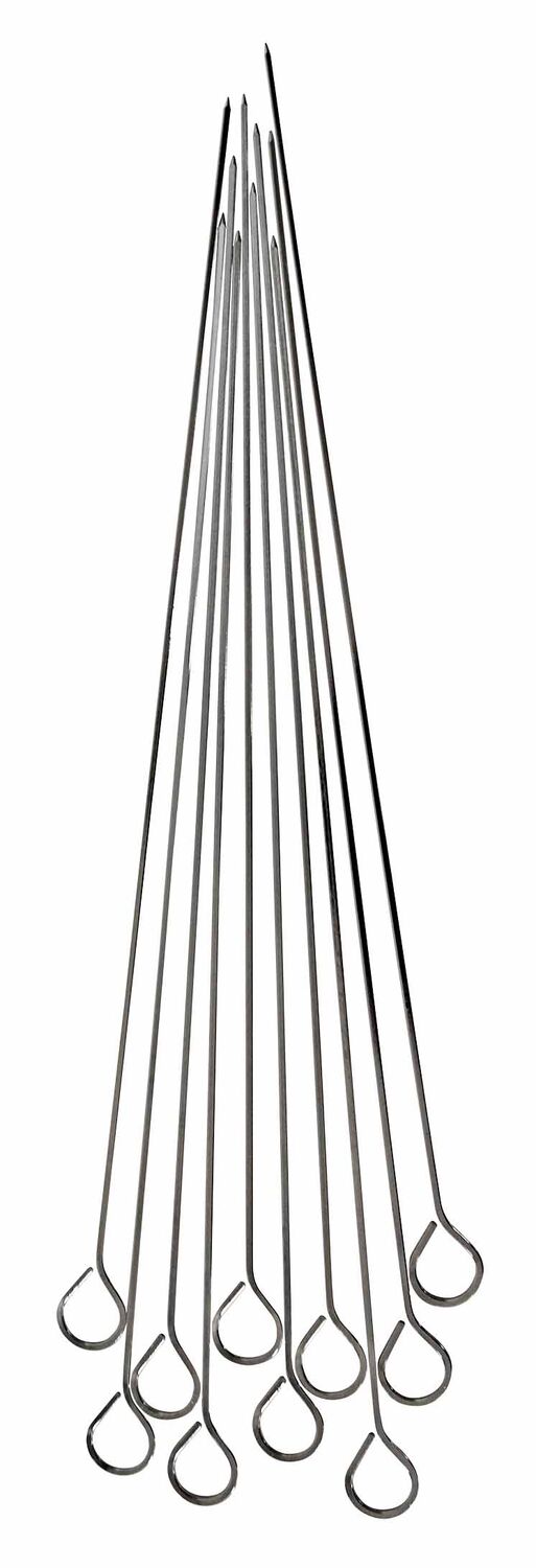 10 Brochettes inox 40cm - INVENTIV