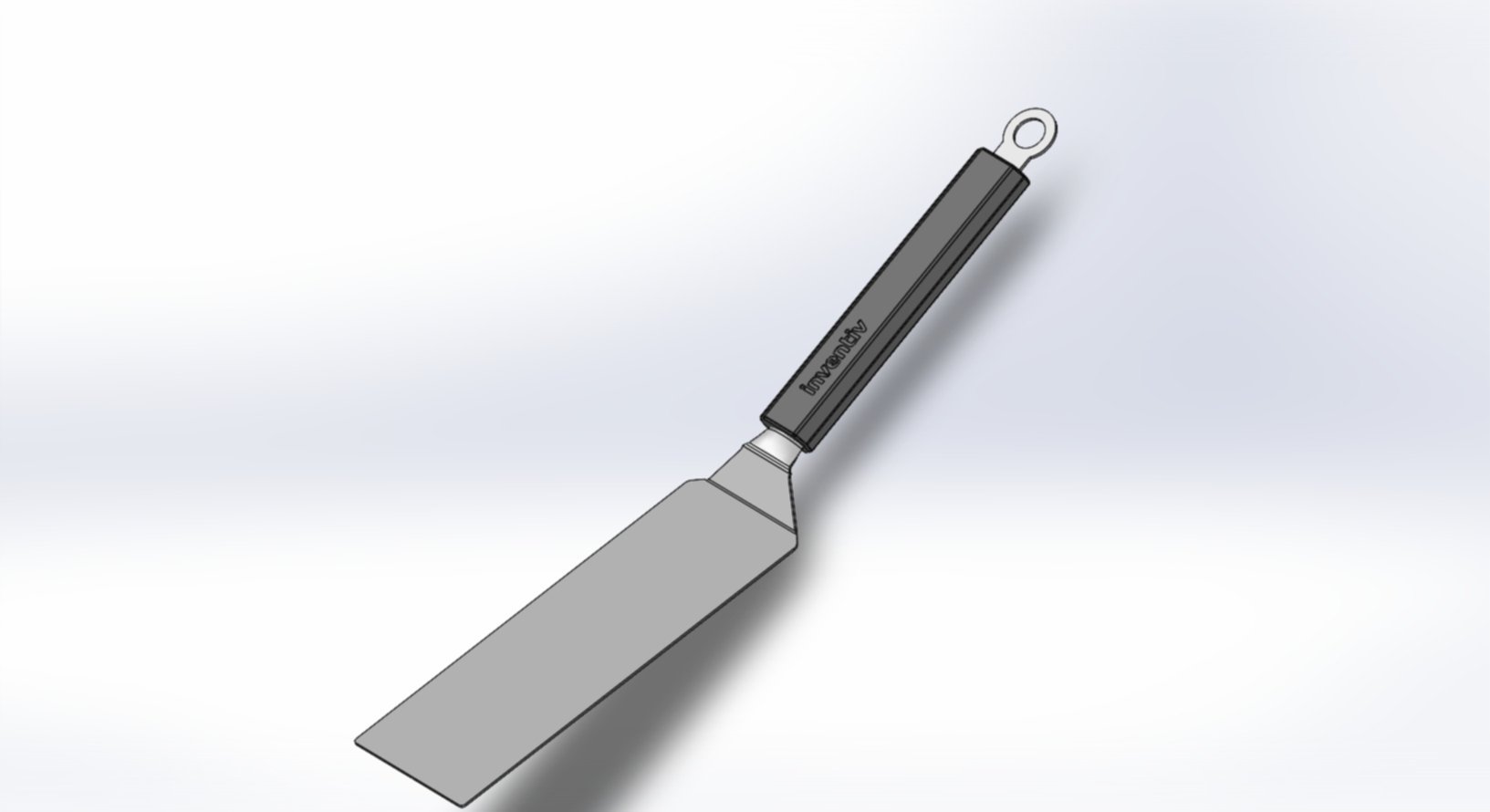 Spatule 33,5cm inox manche soft touch - INVENTIV