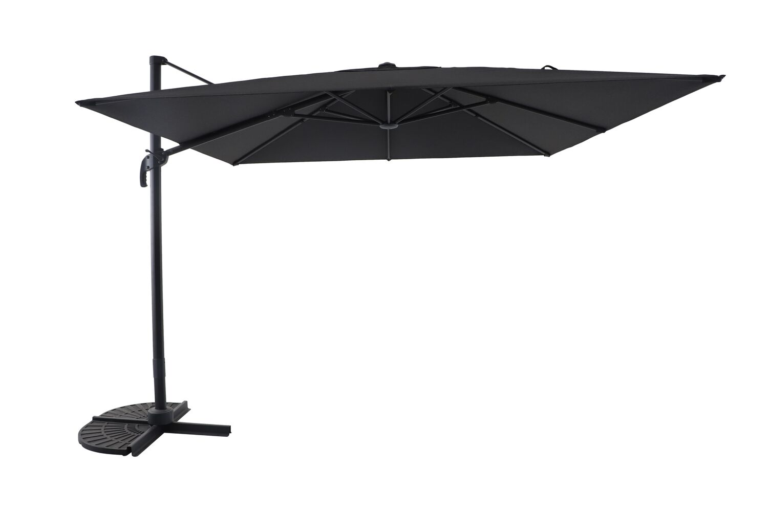 Parasol déporté Solix 3x3m Gris - INVENTIV