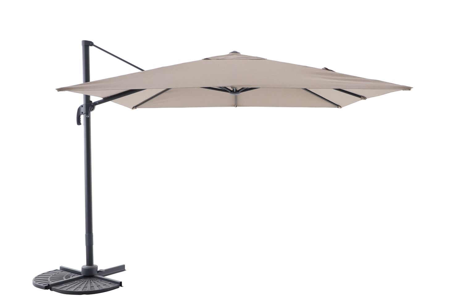 Parasol déporté Solix 3x3m Taupe - INVENTIV