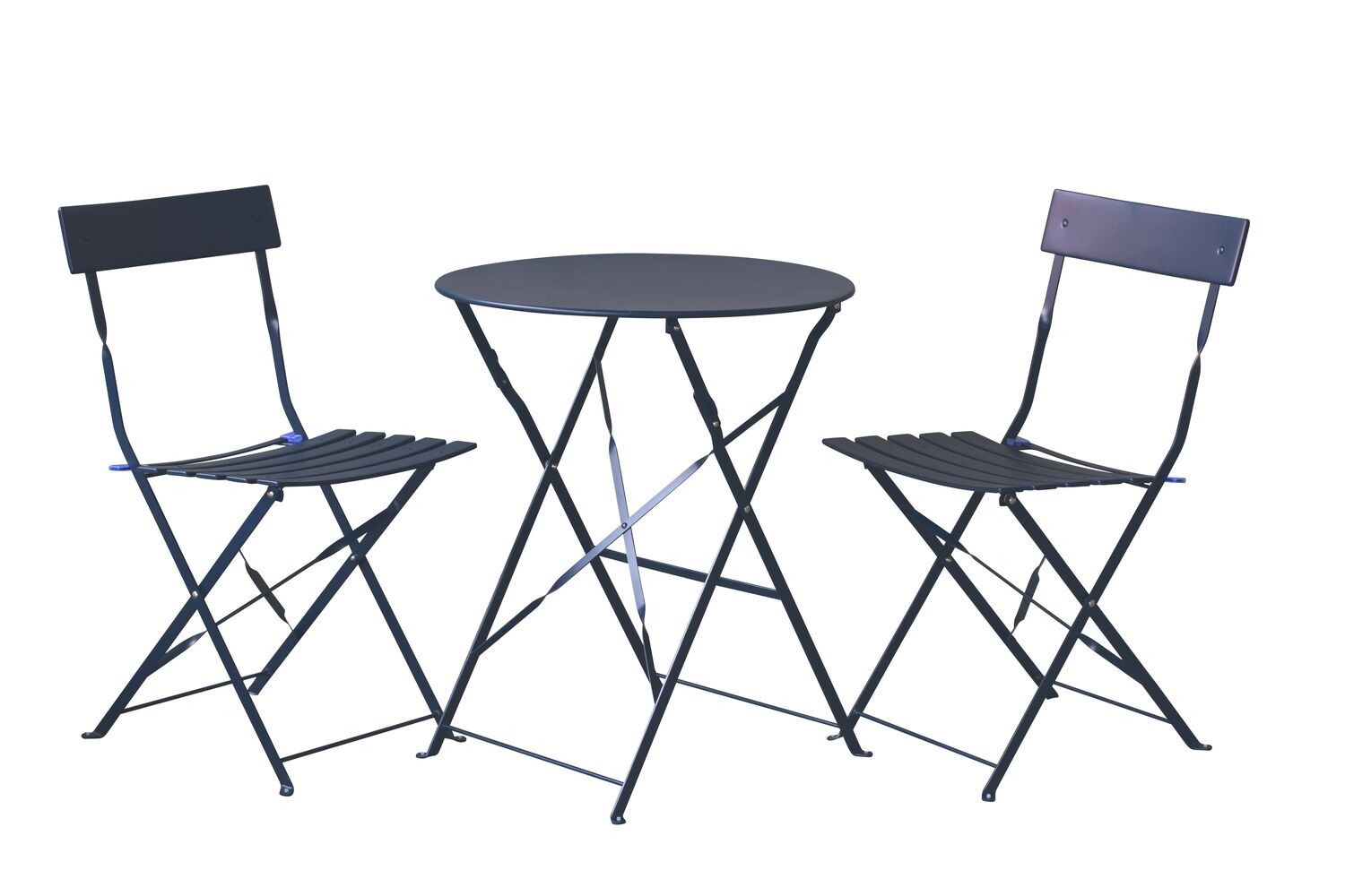 Table de balcon et 2 chaises de jardin Peps bleu caraïbes - INVENTIV