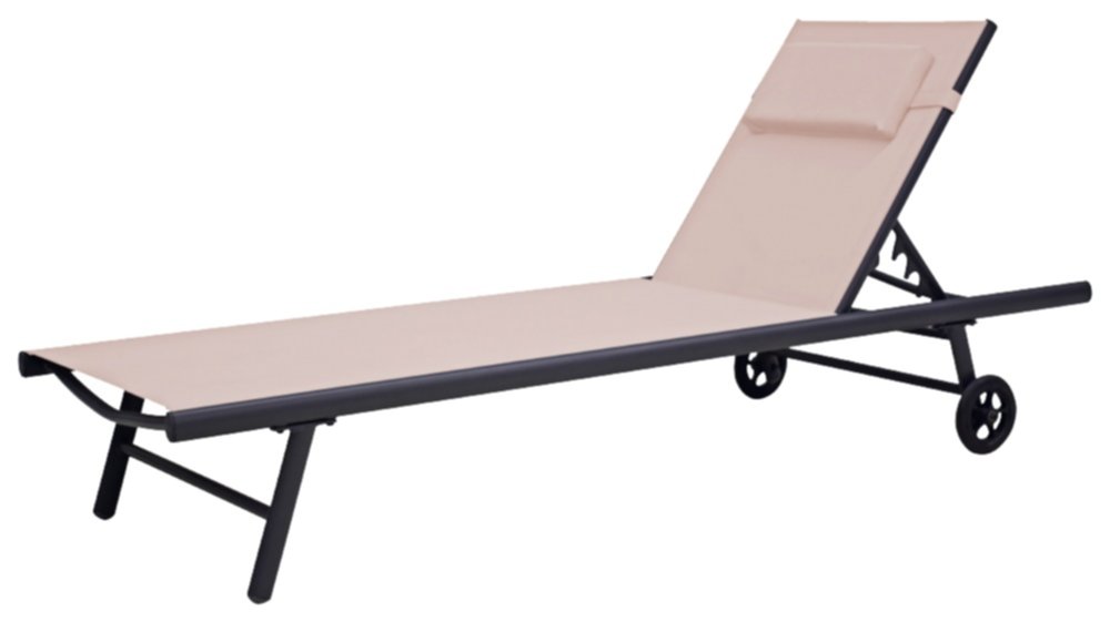 Bain de soleil Mikado alu 190x60x30cm lin - INVENTIV