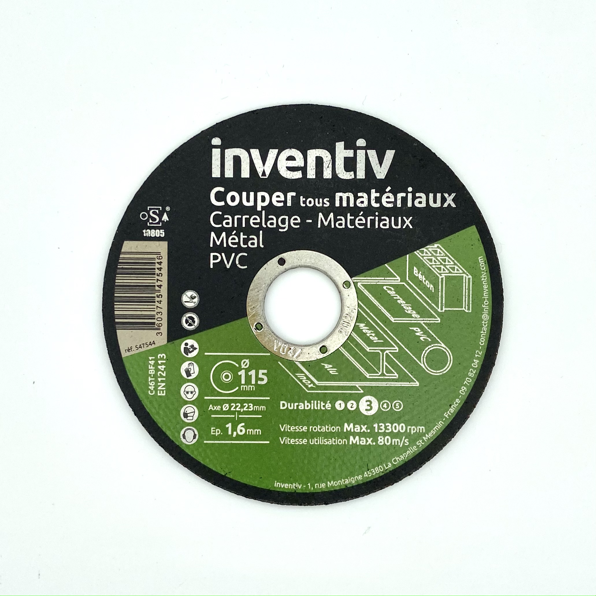 Disque Multicoupe 115x1,6mm - INVENTIV