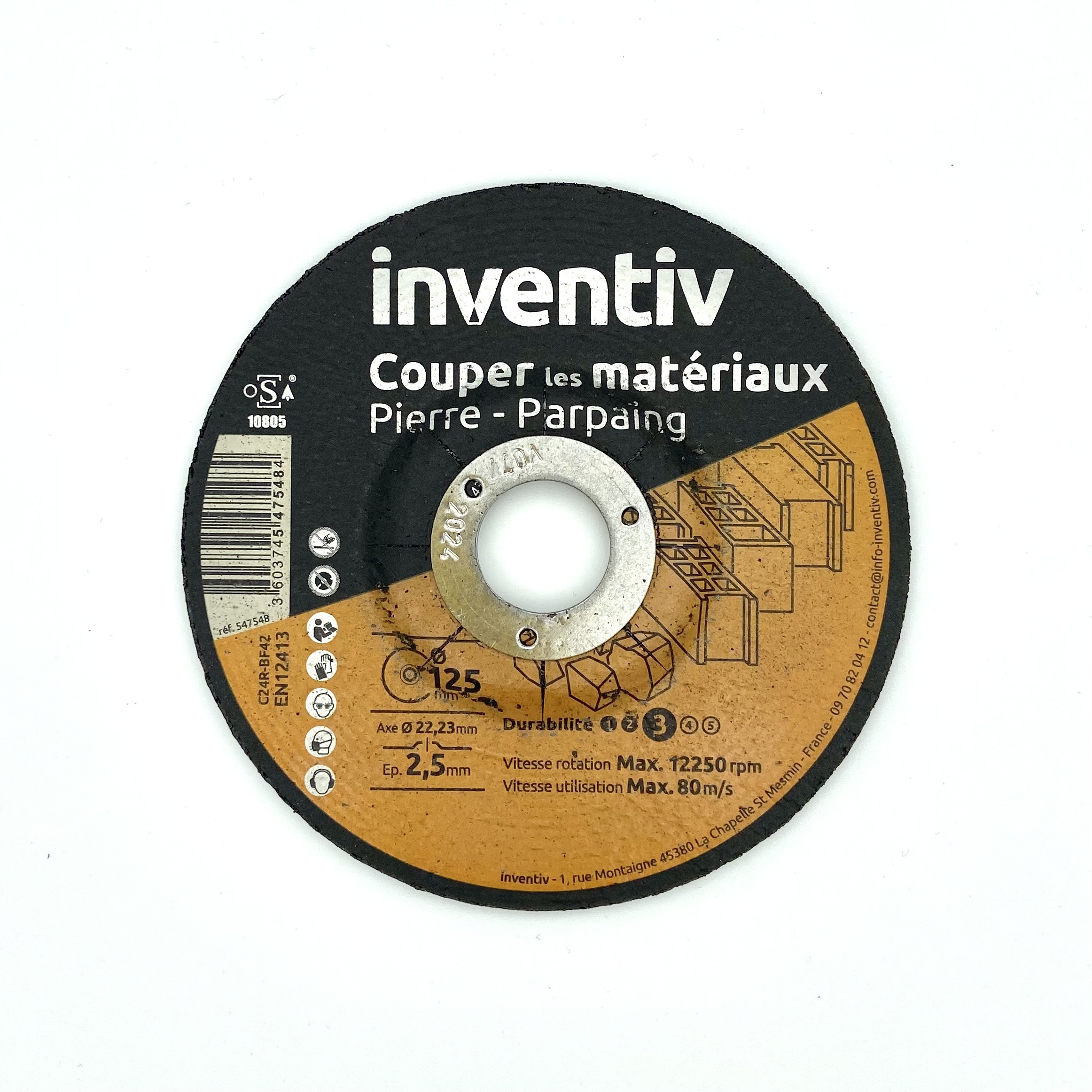 Disque Matériaux 125x2,5mm - INVENTIV