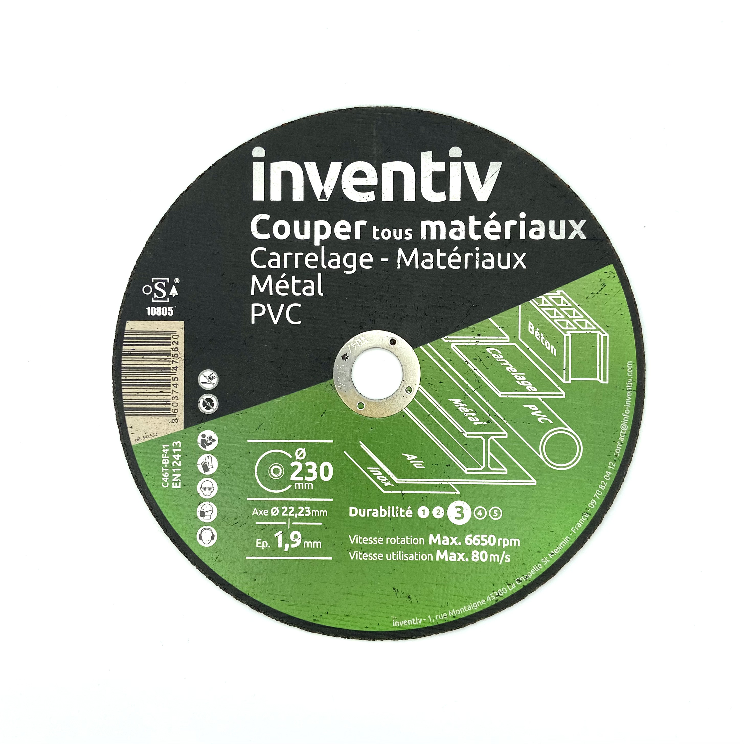 Disque Multicoupe 230x1,9mm - INVENTIV
