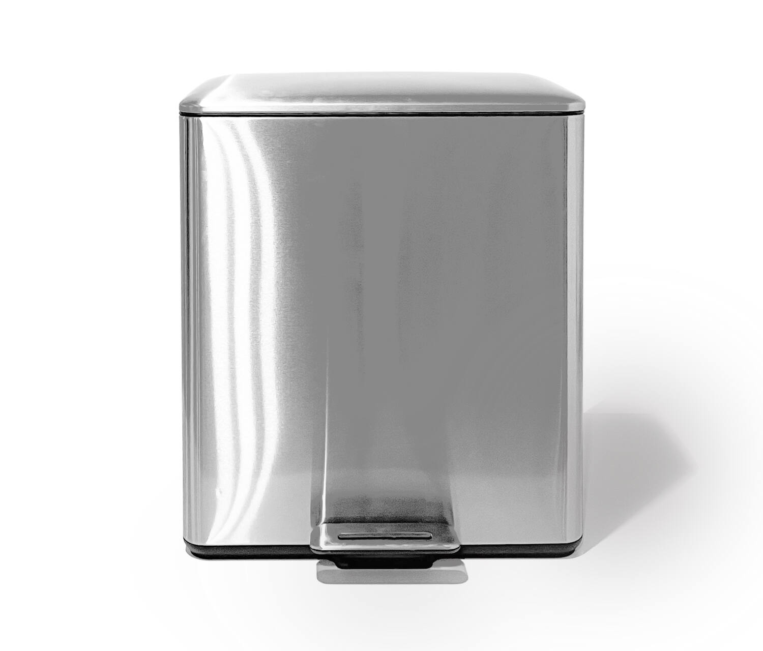 Poubelle de tri à pédale Neptune 25L+15L Satin - INVENTIV