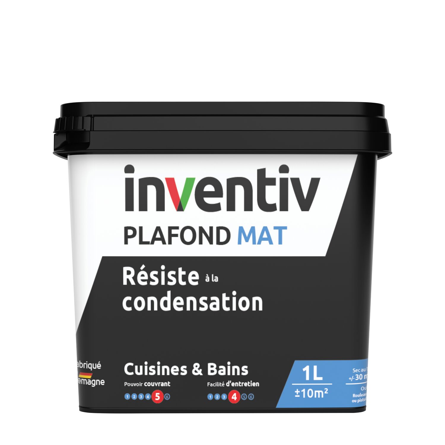 Peinture plafond Cuisines & bains mat 1L  - INVENTIV