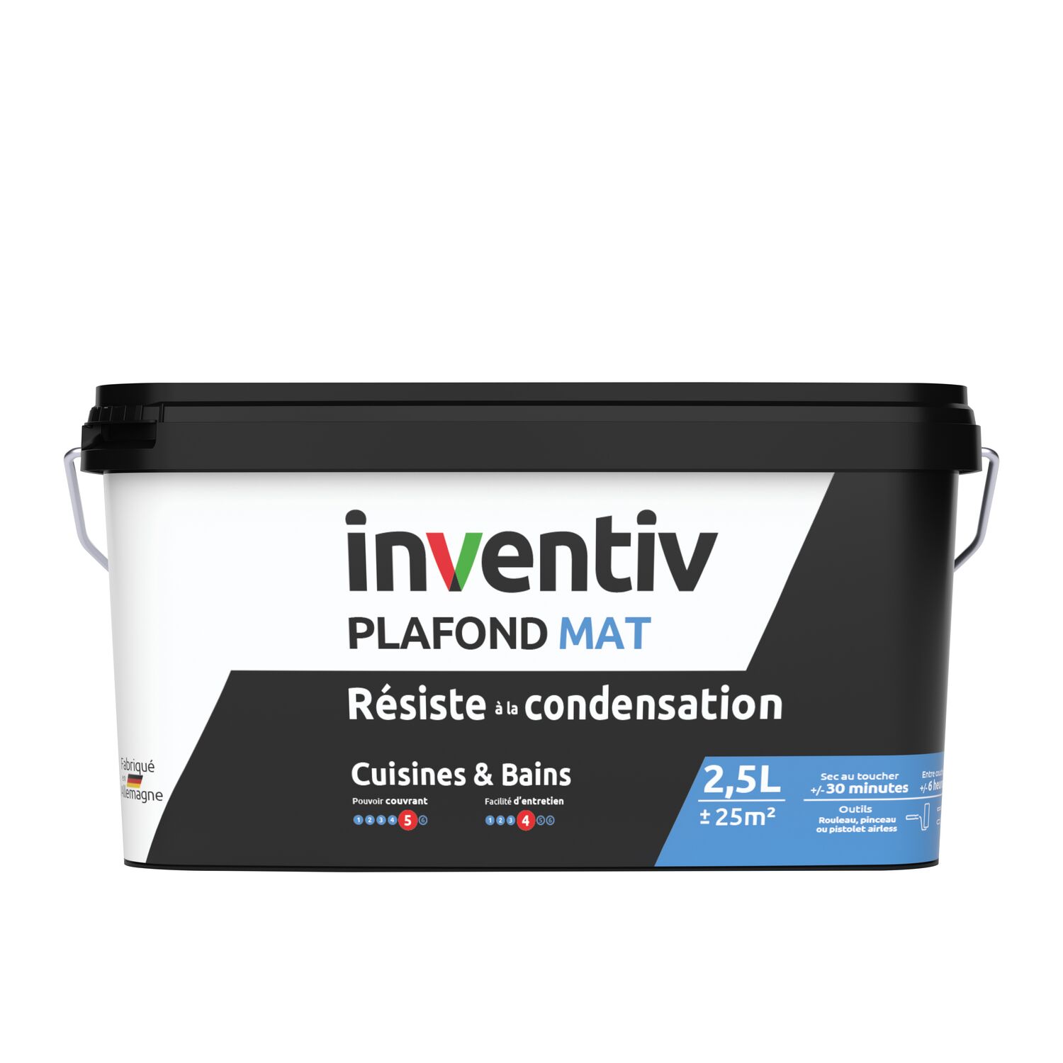 Peinture plafond Cuisines & bains mat 2,5L  - INVENTIV